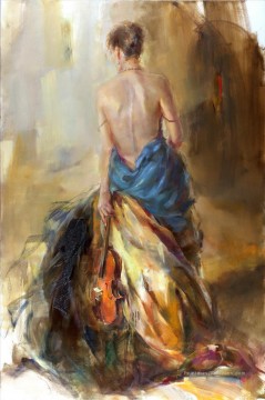 Belle fille Dancer AR 09 Impressionist Peinture à l'huile